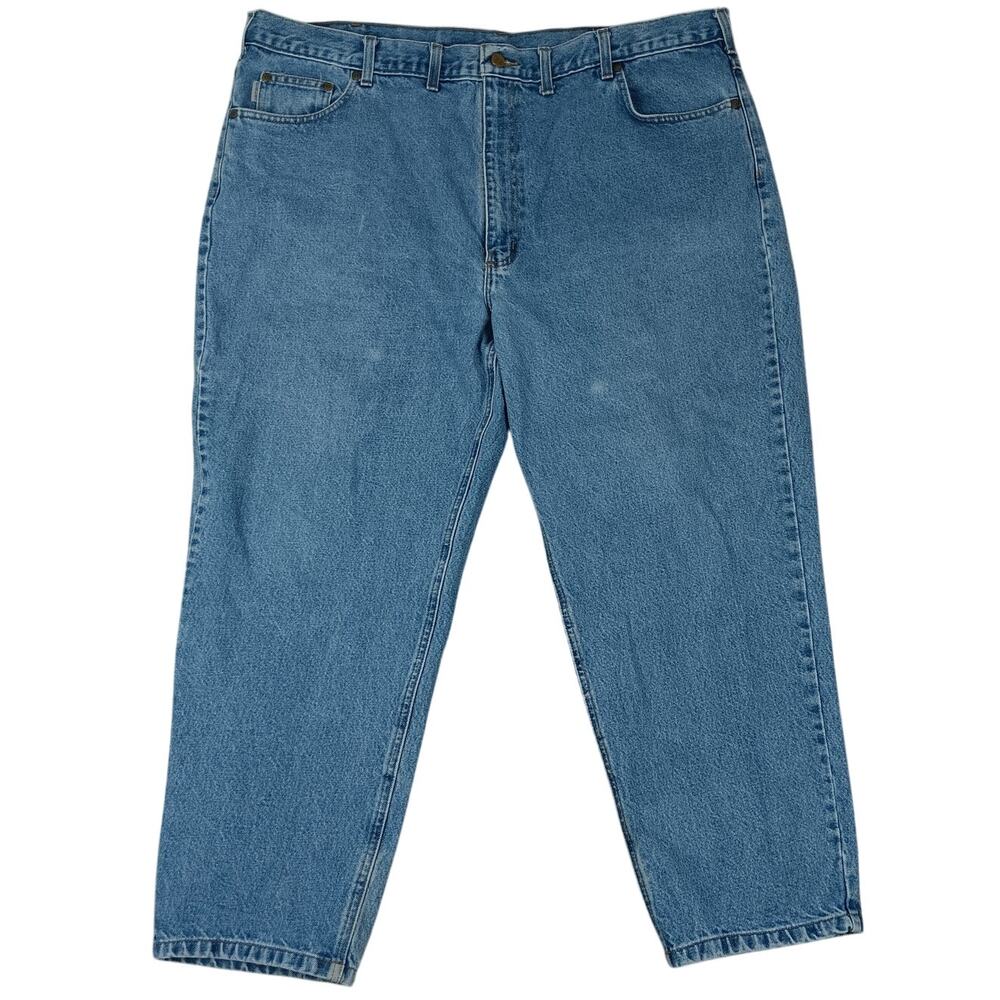 Carhartt Jeans Mens 46X30 Blue Relaxed Fit Straight Leg Workwear Casual